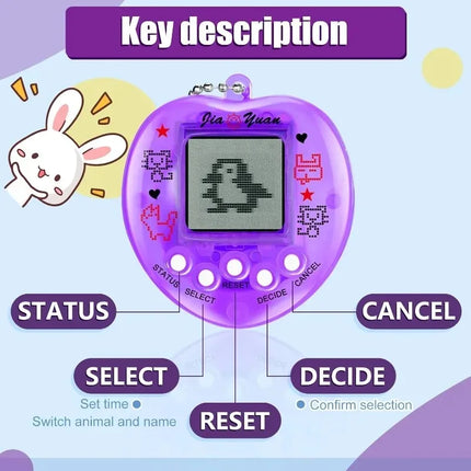 HOT SELL For Birthday Gift Party Virtual Pets Keychain for Kids Electronic Digital Pet Christmas Retro Handheld Game Machine
