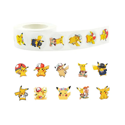 Cute Pikachu Stickers 500/1000Pcs Waterproof Decals - Kids Reward for Laptop Phone Case Notebook Scrapbooking DIY Gifts