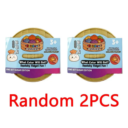 Mini Squishy Dumplings 6PCS With Steamer Squeeze Toys Set Fidget Sensory Toy For Adults Children Stress-relieving Toy Small Gift