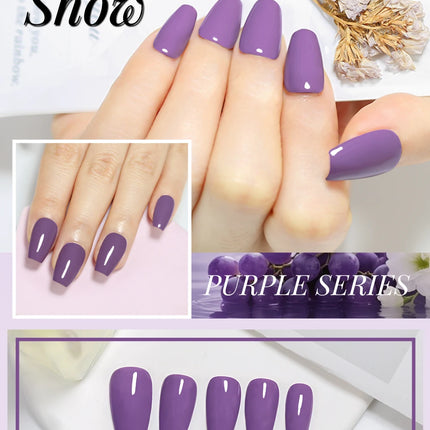 RG 15ml 17 Colors Purple Series Nail Gel Polish Semi-permanent Rich Violet Nail Polish Purple Glitter Gel Varnish For Manicure