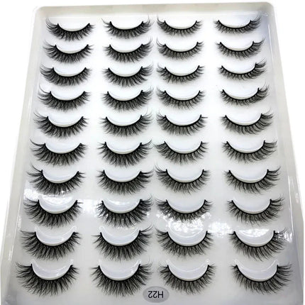 20 pairs 3D Mink Lashes Natural False Eyelashes Dramatic Volume Fake Lashes Makeup Eyelash Extension Silk Eyelashes