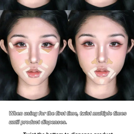 Air Cushion Concealer Pen Rotary Liquid Matte Silky Smooth Foundation Cream Pencil Oil Control Cover Dark Circles Natural Makeup