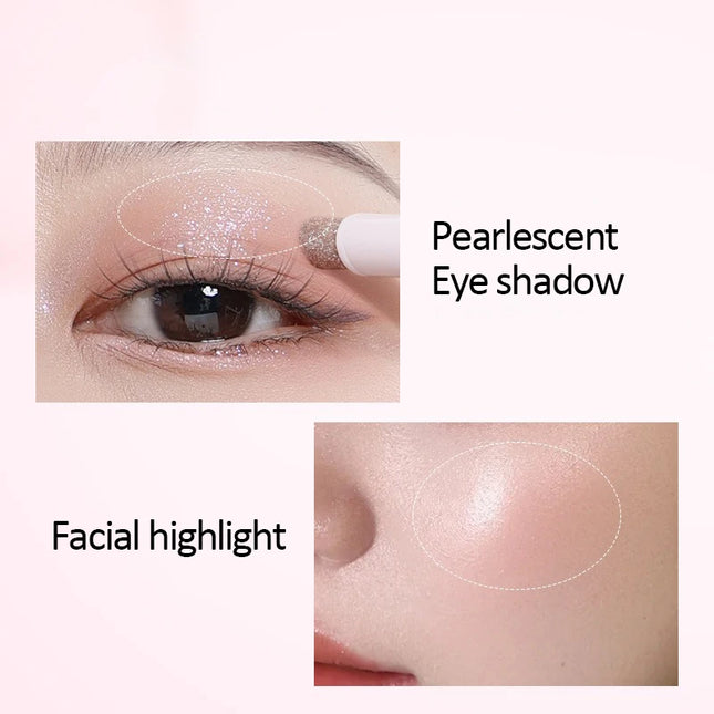 Water-like Jelly Eyeshadow Stick Pearlescent Glitter High-gloss Eyeshadow Crystal Shiny Multi-color Eye Shadow Highlighter Stick