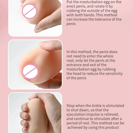 Laile Male Masturbation Egg, Portable Mini Pocket Pussy for Men, Disposable Sex Toy