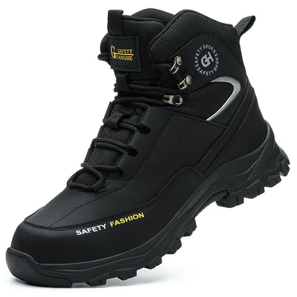 Construction Safety Shoes Men Waterproof Work Boots Anti-smash Steel Toe Shoes Puncture-Proof Indestructible Shoes Safety Shoes