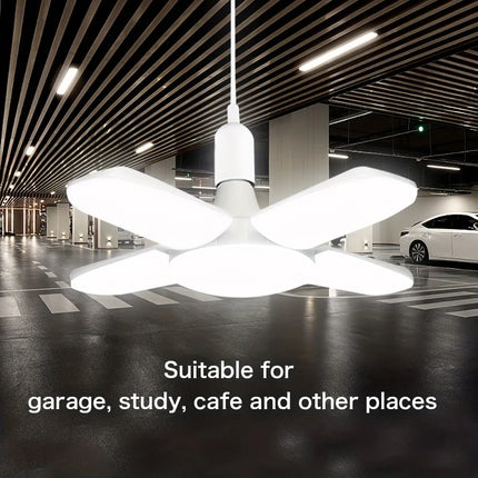 E27 Fan Shape Foldable 28W LED Bulb AC220V/110V Deformation for Home Ceiling Lights Warehouse and Garage White Light 6500K Bulb
