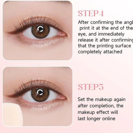 Rotating Eyeliners Stamp Pen Waterproof Sweat-Resistant One-Touch Application Liquid Eyeliners Smudge-Proof Daily Makeup