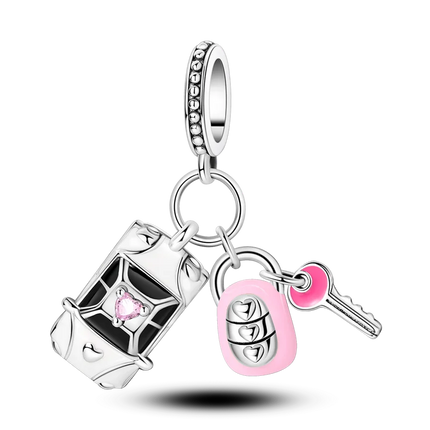 925 Sterling Silver Travel Passport Trunk Charms Fit Original Bracelet Diy Airplane Earth Beads for Jewelry Making Gift