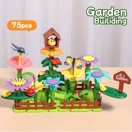 Flower Garden Building Toys, Educational STEM Toy And Garden Play Set, Flower Stacking Toys