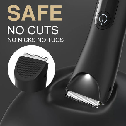 Men's All-in-One Groin & Body Trimmer - Groomer Kit for Privates, Precision Shaver for Hard-to-Reach Areas
