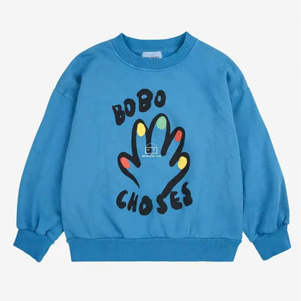 2025 Autumn/winter Boys Sweatshirt Fashion Cartoon Baby Girls Hoodie Pullover Fleece Lining Children's Top Korea Kids Clothes