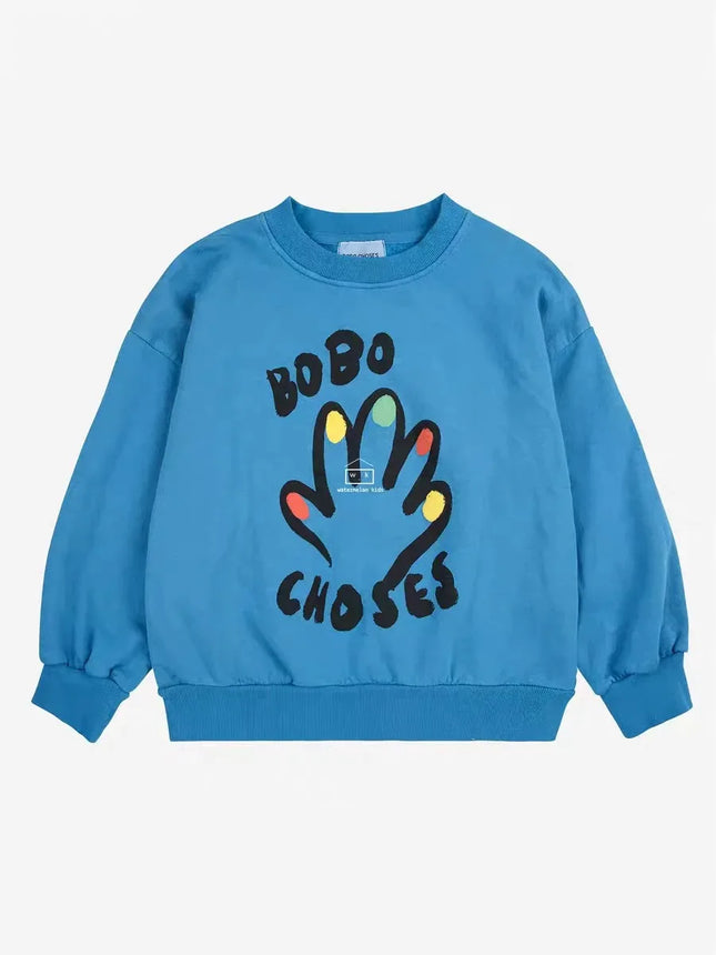 2025 Autumn/winter Boys Sweatshirt Fashion Cartoon Baby Girls Hoodie Pullover Fleece Lining Children's Top Korea Kids Clothes