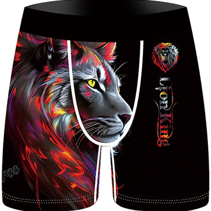 Random 3Pcs Fashion Print Men's Boxer Shorts Ice Silk Underwear Underpants Cool Breathable Loose Fit Panties Wholesale Lots