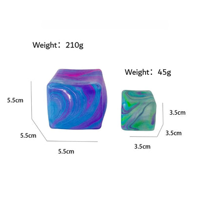 Taba Squishy Ice Cube Stress Balls Squeeze Toys for Kids Adults Sensory Fidget Toys for Anxiety Relief, Party Favors Gifts