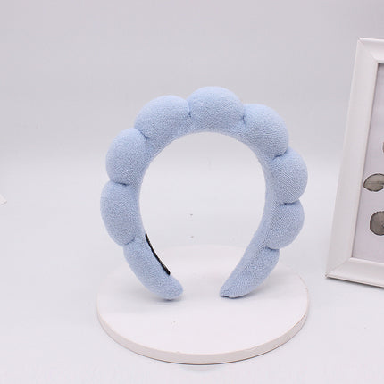 Women Girls Sponge Co Spa Makeup Bubble Terry Cloth Headband Puffy Retro Hair Bands Soft Hairband Headwear