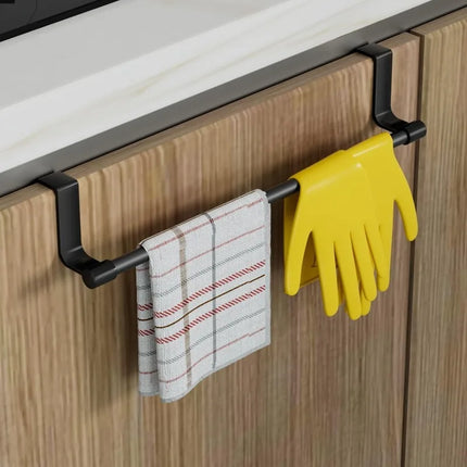 Over Cabinet Towel Bar Holder Kitchen Bathroom Storage Rack No Installation Required Door Hanging Towel Rack Storage Organizer