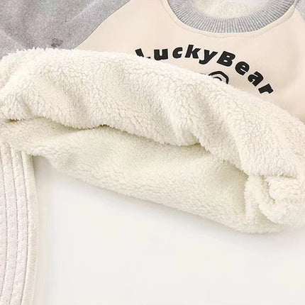 Childrens Hoodie with Fleece for Autumn and Winter, BoysThick Warm Jacket for Girls, Baby Clothes Kids Clothing
