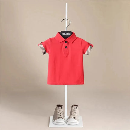 Summer Baby Boy polo Shirt Fashion Kids Short Sleeve T Shirt  Striped Children Cotton Clothes 1-9 Years Boy Tops Drop Shipping