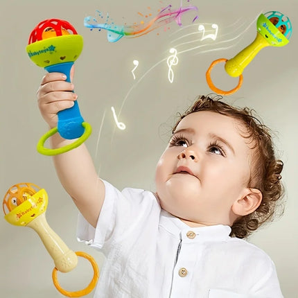 Baby Vibrating Bell Toy with Ringing Sound - Fine Motor Skills Grip Trainer, , Safe for Babies 0-3 Years Old, Baby Grip Training
