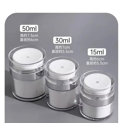 15/30/50ml Cosmetics Empty Airless Pump Jar Refillable Acrylic Cream Vacuum Bottle Portable Size Container of Makeup for Lotion