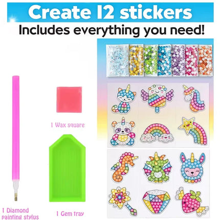 5D Diamond Painting Kit DIY Crafts Easter Basket Stuffers Gifts for Girls Kids Ages 3-12 Party Favors Bag Pendant Toys