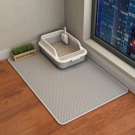 120CMX70CM Cat Litter Mat Waterproof Double Layer Pet Litter Box Mat Pet Toilet Cat Mat Nonslip Sand Cat Washable Mat Pet Clean