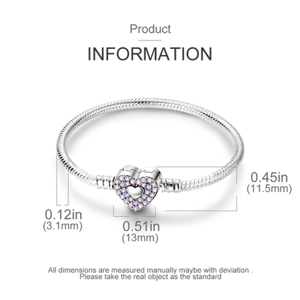 925 Sterling Silver Bracelets 17-20CM Original Leaf Clover Butterfly Heart Bracelet Fit DIY Charms Beads Fashion Women Jewelry