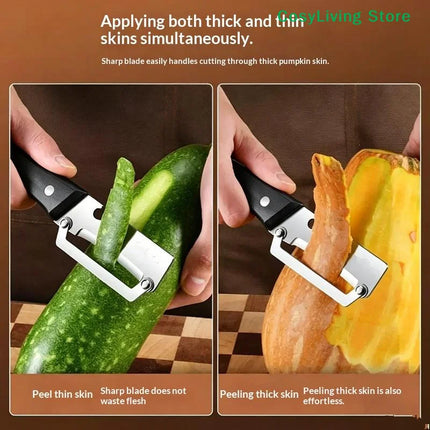 [CL]1PC Stainless Steel Kitchen Multi-Purpose Tool Flat Edge Peeler Potato Peeler Slicer Knife Watermelon/Melon Grater[CL]
