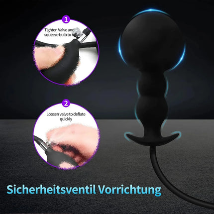 Anal Plug InflatableAnal Beads Butt Plug Anal Dilator Massager Anus  Butt Beads Prostate Massager Sex Toys Men Gay Anus Dilator