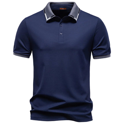 AIOPESON Men's Slim Fit Short Sleeve Polo Shirt Solid Color Lightweight Breathable Fashion Summer Polo Shirts for Men