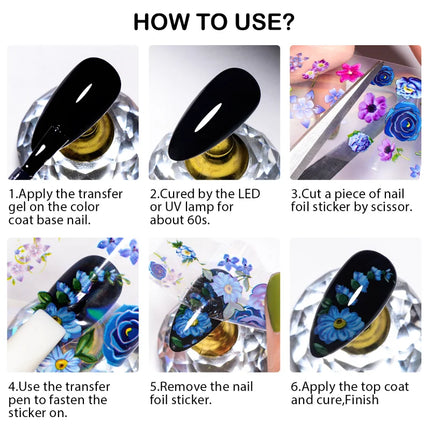 8ml Transfer Foil Gel Nail Polish Semi-Permanant Varnish For Adhesive Sticker Nail Glue Soak Off UV LED Gel Nail Art Decorations