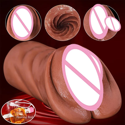 2 in 1 Pocket Pusssy for Men Silicone Vagina Anal 18 Realistic Masturbator Sex Toys for Sex Machine Jerkmate Adult Toys Sex Shop