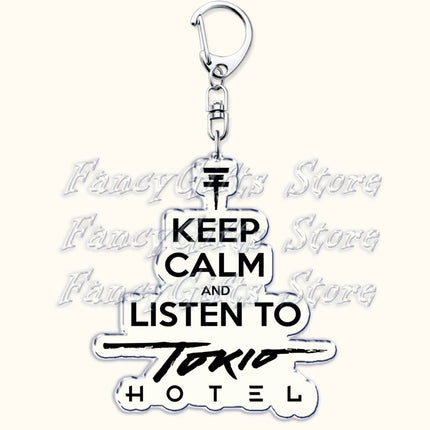 Tokio Hotel Band Chibis Keychains for Accessories Bag I Love Bill Tom Kaulitz Georg Listing Keyrings Jewelry Friends Fans Gifts
