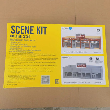 1/87 Ho Scale Architectural Model Garage Miniature Model Gas Station Buliding Decoration Scale Model Train Railway Layout