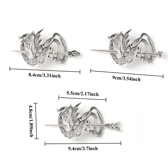 Retro Scandinavian Mythology Dragon Hairpin Viking Dragon Hairpin Hair Jewelry Gift Party Accessories Valentine's Day Mother's Day Birthday Gift