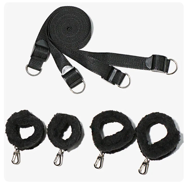 Sex Toys For Woman Couples Bed Handcuffs Gear Bondage Set Ankle Cuff Restraints Strap Adult Game Goods Handcuffs Ankle Cuff Anal