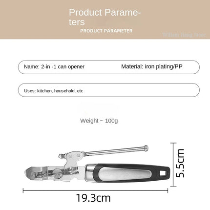 Professional Iron Manual Can Opener Multifunctional Stainless Steel Beer Handle Can Opener Kitchen Gadgets Bottle Openers Jar