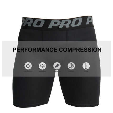 3 Pack Compression Shorts Men Quick Dry Workout Underwear Boxer Brief Biking Running Athletic Training Tights Sport Short