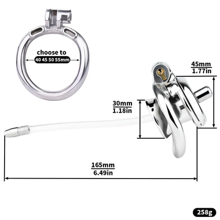 FRRK 268 Flat Button Sissies Male Chastity Cage, 240 Steel Urethral Inverted Chastity Belt, Slave Man Sex Toy Anti-Cheating
