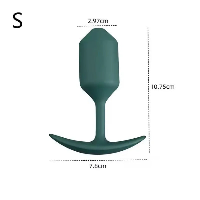 Weighted Anal Plug Anchor Type Base Silicone Butt Plug With Steel Ball Anus Masturbator Sex Toys For Women Men Gay Adult Toy