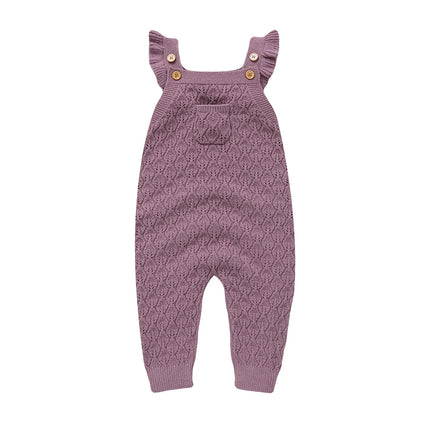 Baby Girls Knit Rompers Sleeveless One Piece Newborn Infant Solid Jumpsuits 0-18m Toddler Spring Autumn Outfits Children Clothes