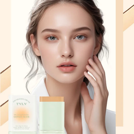 Contour and Concealer Dual-Head Foundation Cream, Moisturizing and Non-tarnishing, Non-caking Foundation Lotion