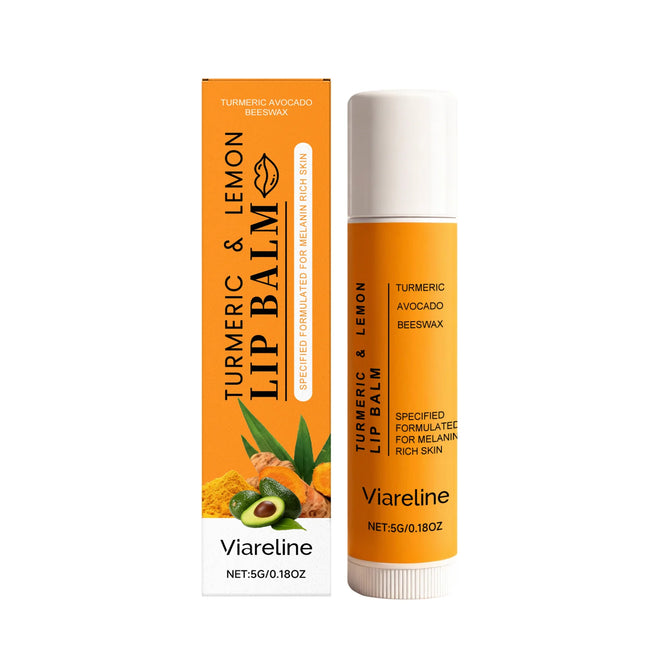 Turmeric Lemon Lip Balm Hydrating Fade Lip Lines Smooth Gloss Lighten Melanin Remove Dark Lip Dead Skin Soft Nourishing Lip Care