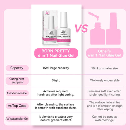 6 IN 1 Nail Glue Gel / Colle Gel 6 EN 1