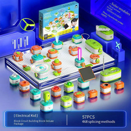 2025 New Children's Electronic Building Blocks Circuit Experiment Toy Puzzle Science Set - Birthday Gift for Boys Aged 6-10