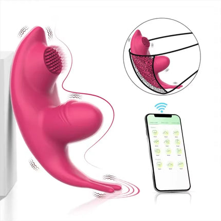 Wireless APP Licking Vibrator for Women Bluetooth Control Clitoris Massager G Spot Vagin Stimulator Wear Dildo Adult Sex Toy 18+