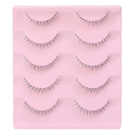 5 Pairs Lower Eyelashes Under Eye Lashes Soft Lower Eyelashes Clear Band Manga Bottom Lashes Natural Lashes Korean Makeup