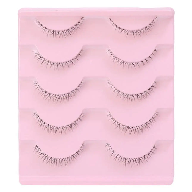 5 Pairs Lower Eyelashes Under Eye Lashes Soft Lower Eyelashes Clear Band Manga Bottom Lashes Natural Lashes Korean Makeup
