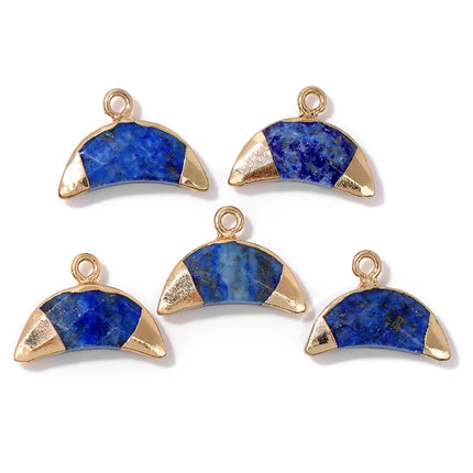 Blue Lapis Lazuli Pendant Gems Cross Hand Oval Shape Natural Stone Lapis Lazuli Charms for Jewelry Making Necklace DIY Bracelet