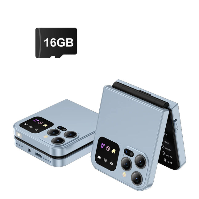 SERVO Classic Color Flip Mobile Phone Auto Call Record FM Radio Speed Dial Magic Voice GSM Dual SIM Unlocked Foldable Cellphones